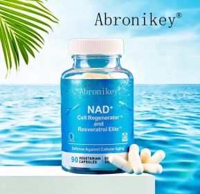 Abronikey NAD Cell Regenerator And Resveratrol Elite Nads Niacinamide Riboside Supplement With Trans Resveratrol, Quercetin, Energy,Focus 90 Caps